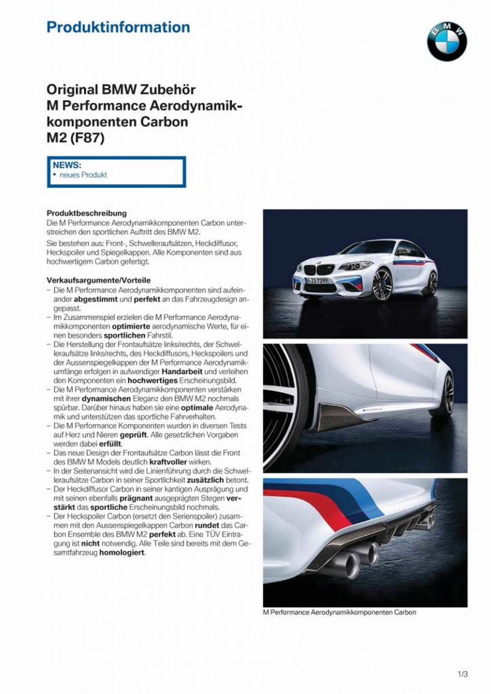 BMW M Performance Motorsportstreifen M4 F82 orig